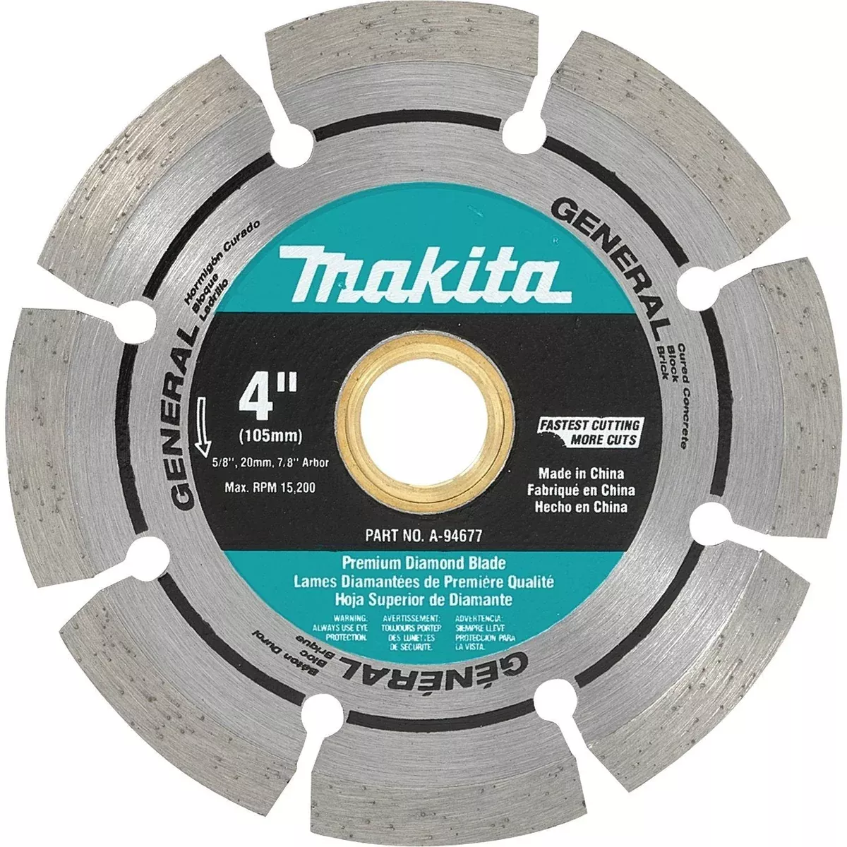 Makita (A-94677) 4″ Diamond Blade, Segmented, General Purpose