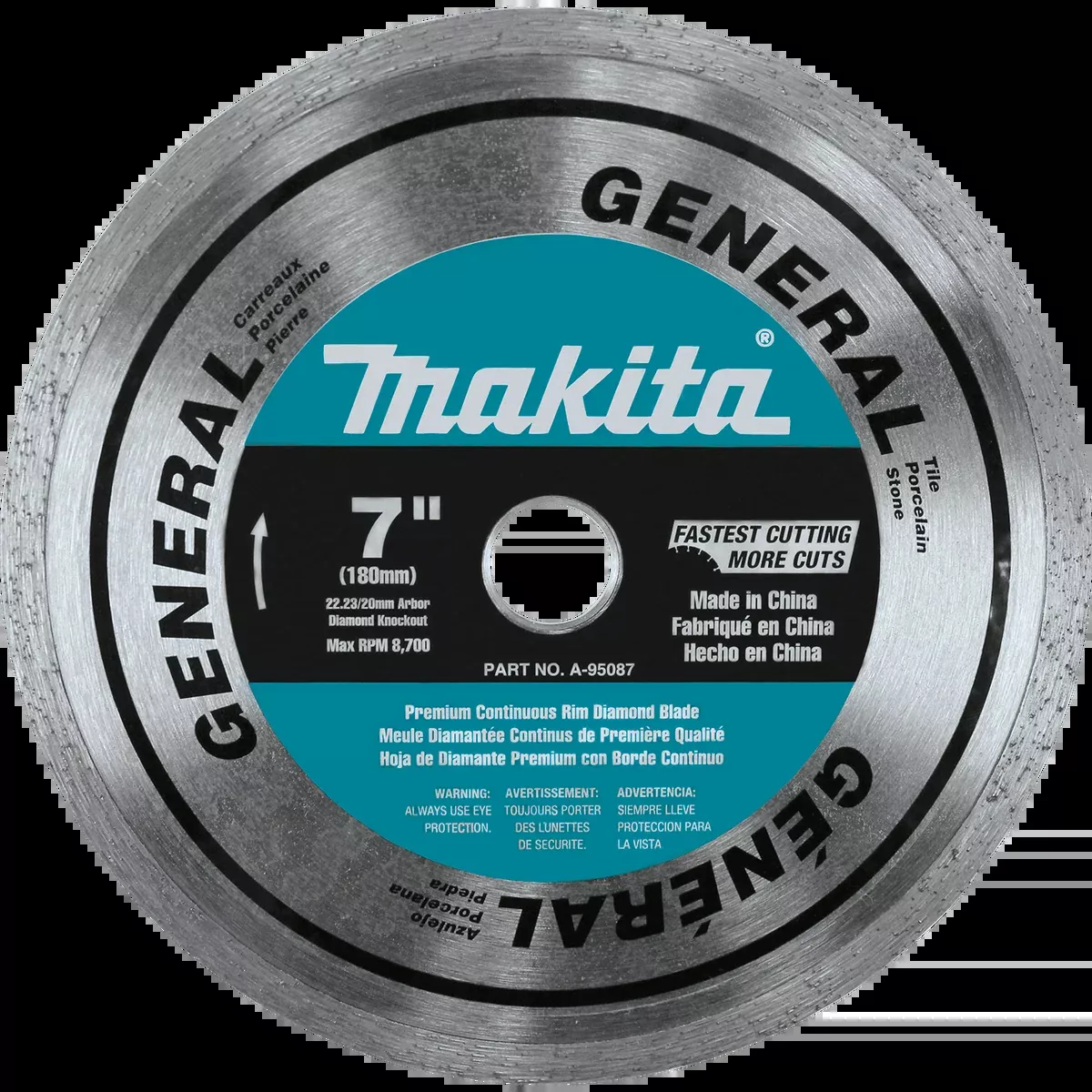 Makita (A-95087) 7" Diamond Blade, Continuous Rim, General Purpose