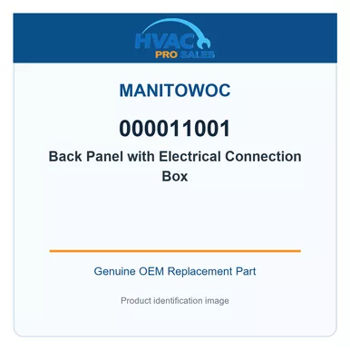 Manitowoc 000011001 Genuine OEM Back Panel with Electrical Connection Box