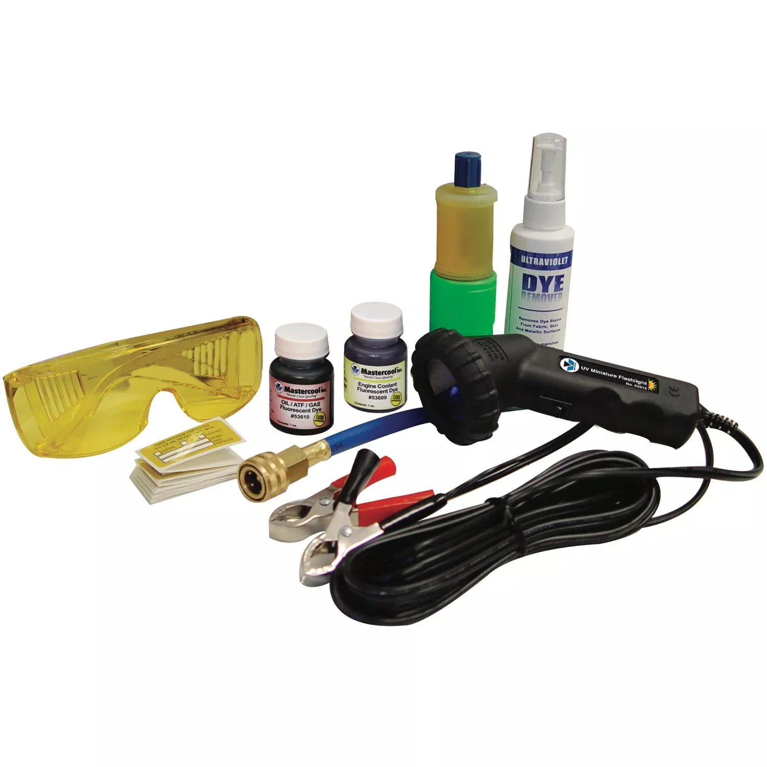 Mastercool 53351 Professional UV Leak Detection Kit with 12V/50W UV Light