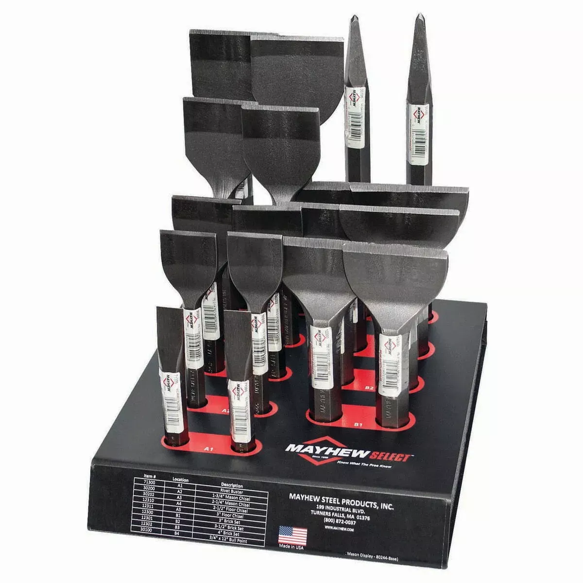 Mayhew 80244 18-Piece Masonry Display