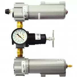 Milton 1102 Filter, Regulator, and Lubricator Trio, ½" NPT, 2 to 125 psi