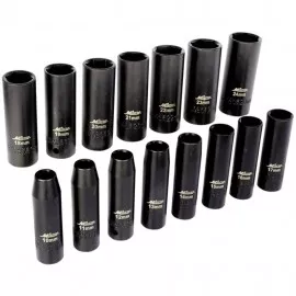 Milton 1300-SS-05 Deep Impact Socket Set, ½" Drive, 10 to 24 mm