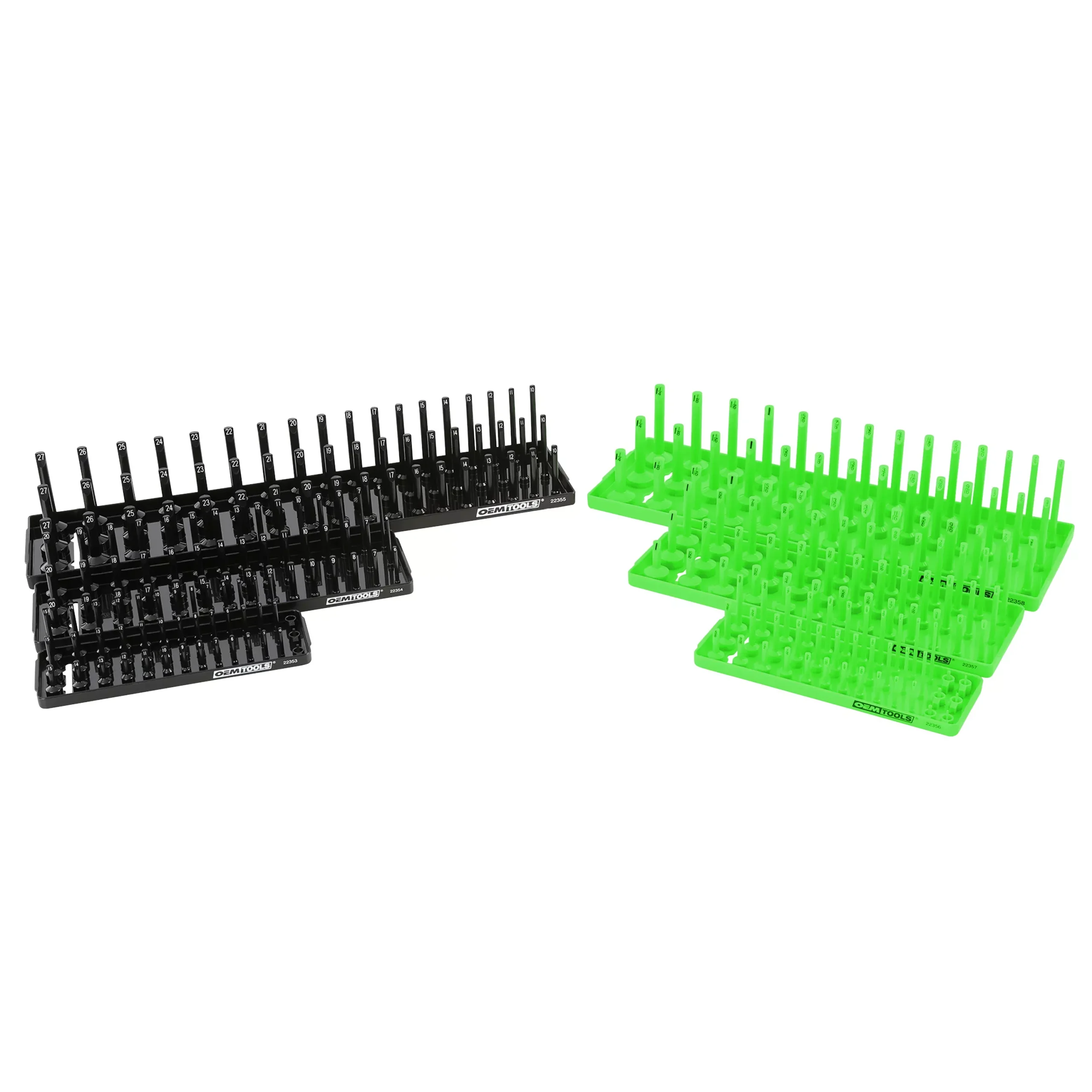OEMTOOLS 22337 6 Piece 3 Post Socket Tray Set – SAE and Metric