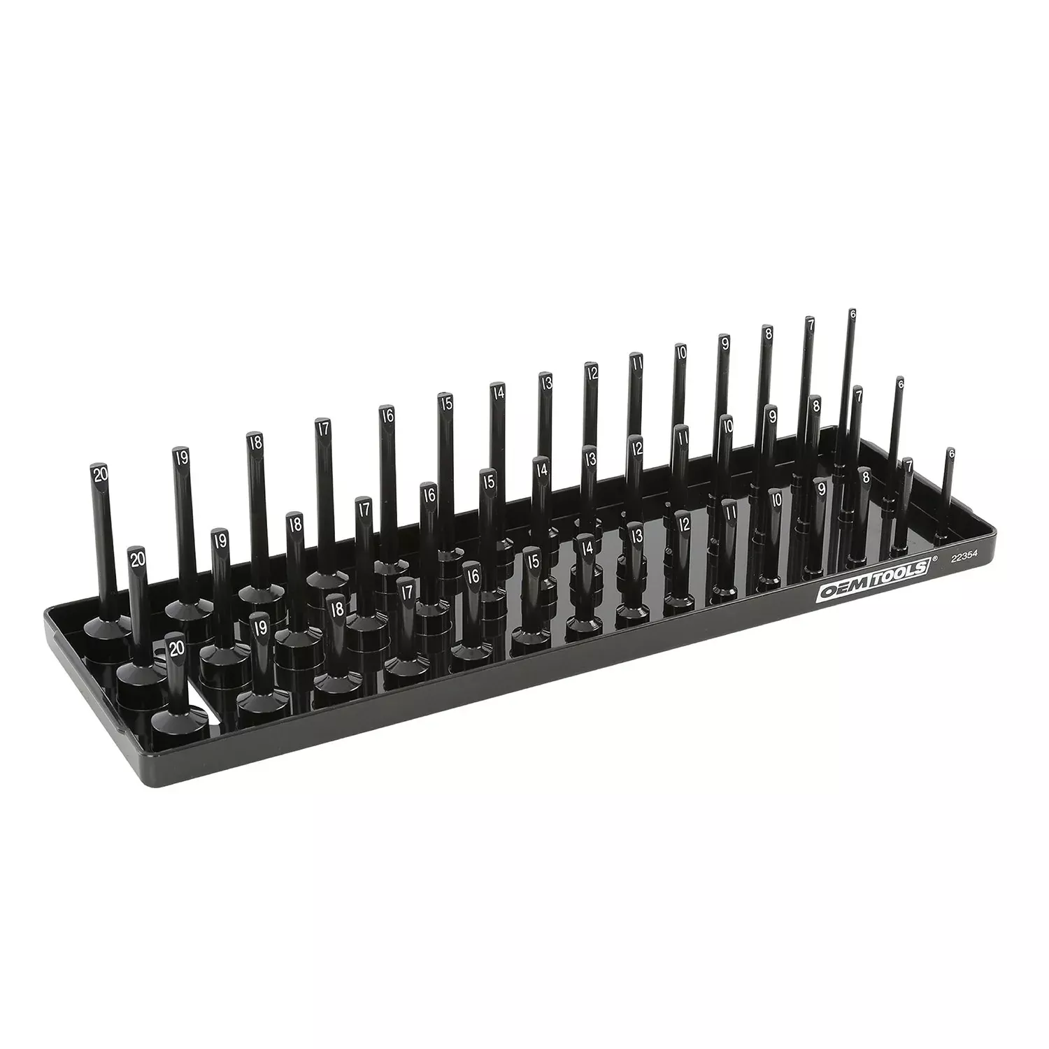 OEMTOOLS 22354 3 Post Socket Tray - 3/8" Drive (Metric)