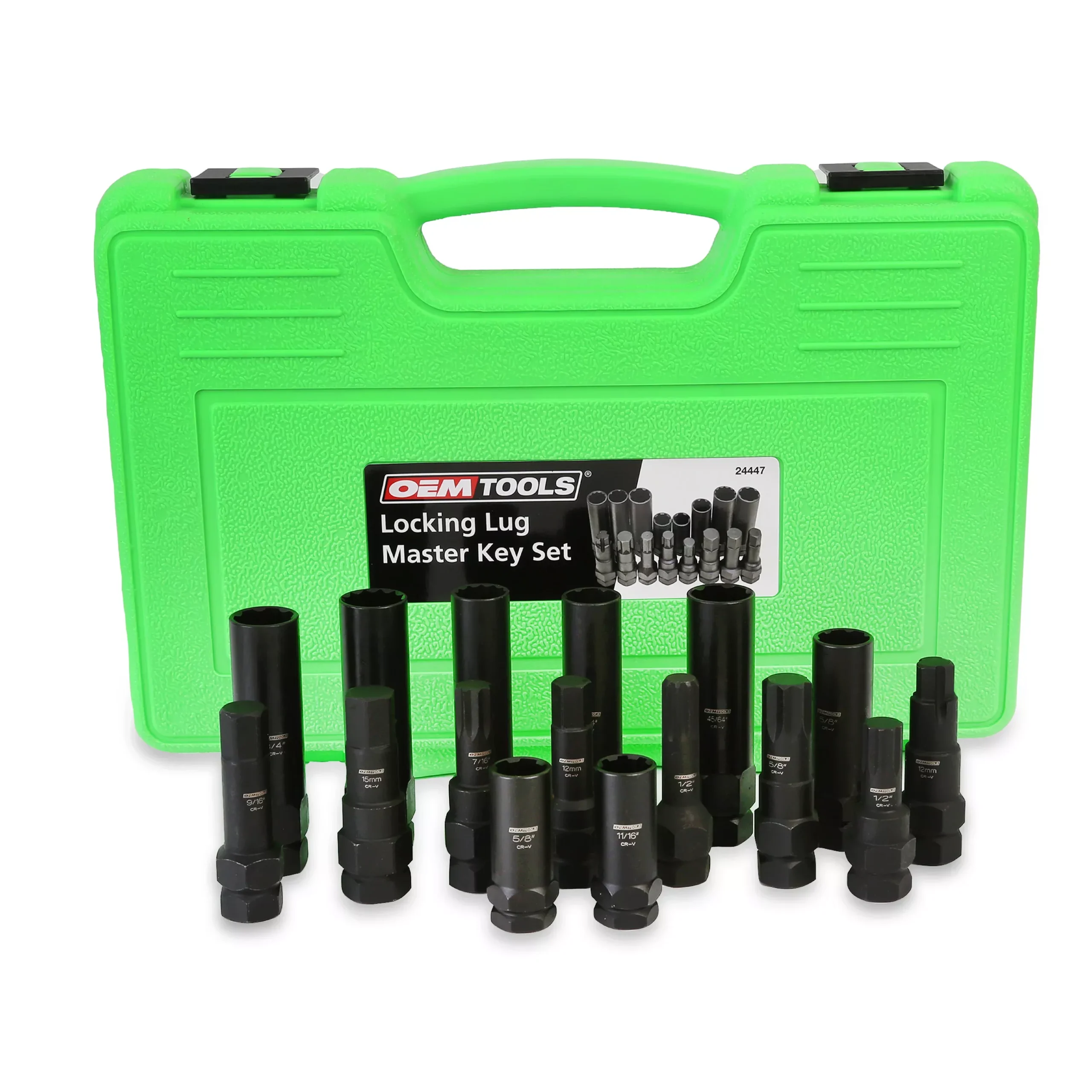 OEMTOOLS 24447 16 Piece Locking Lug Master Key Set