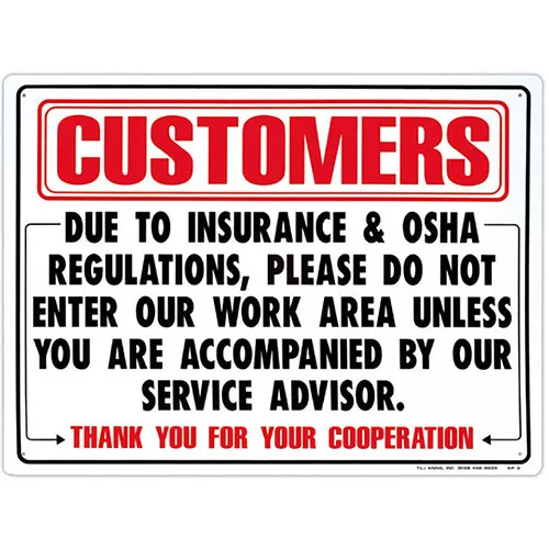 Office Signs – 24″ x 18″ Customers