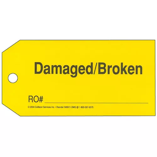 Parts Tags – Damaged/Broken Parts (Yellow)