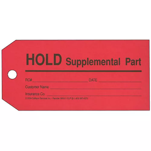 Parts Tags – Supplemental (Red)
