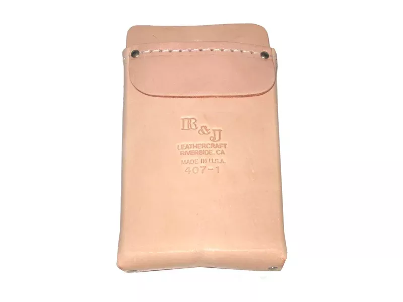 R&J Leathercraft 407-1 Boxed Shape Tool Pouch w/ Flap