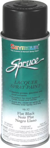 Seymour Spruce 98-30 Flat Black Lacquer 12 oz AerosolCN