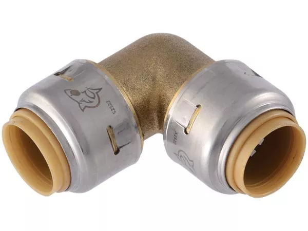 SharkBite Max UR248 1/2″ x 1/2″ Brass Push 90° Elbow