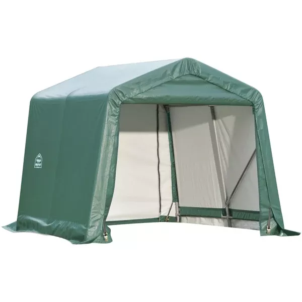 ShelterLogic 71824 Green 8’x16’x8′ Peak Style Shelter