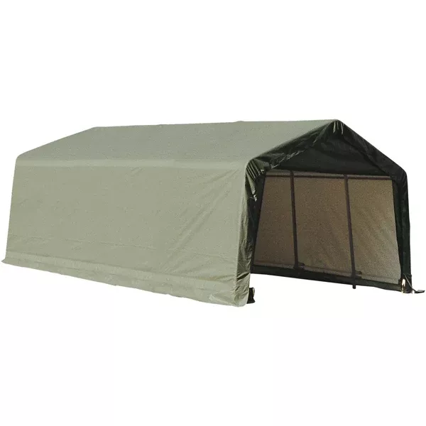 ShelterLogic Garage 15 x 24 x 12 Peak Standard Green