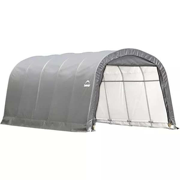 ShelterLogic Garage-in-a-Box Rountop, Grey, 12 x 20 x 8 ft.