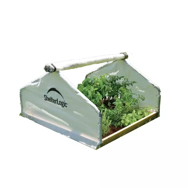 ShelterLogic GrowIT Peak Raised Bed Greenhouse, 4 x 4 x 2 ft.