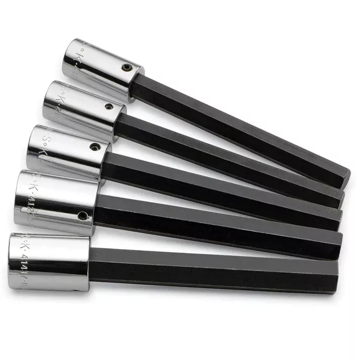 SK Tools 41255 5-Piece 1/2" Drive Long Hex Bit Socket Set