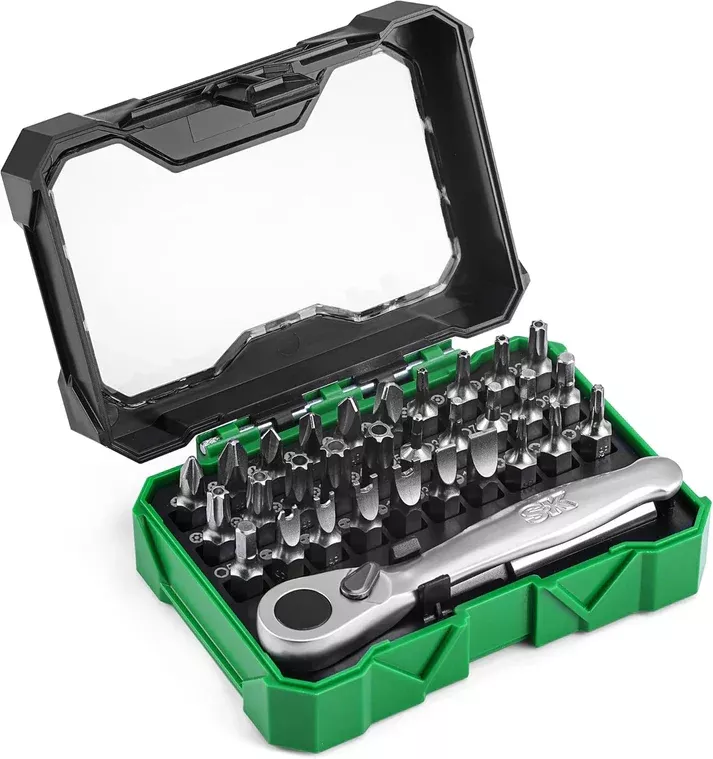 SK Tools SK03449 32-Piece 1/4" Drive Micro Ratcheting Bit Driver Set