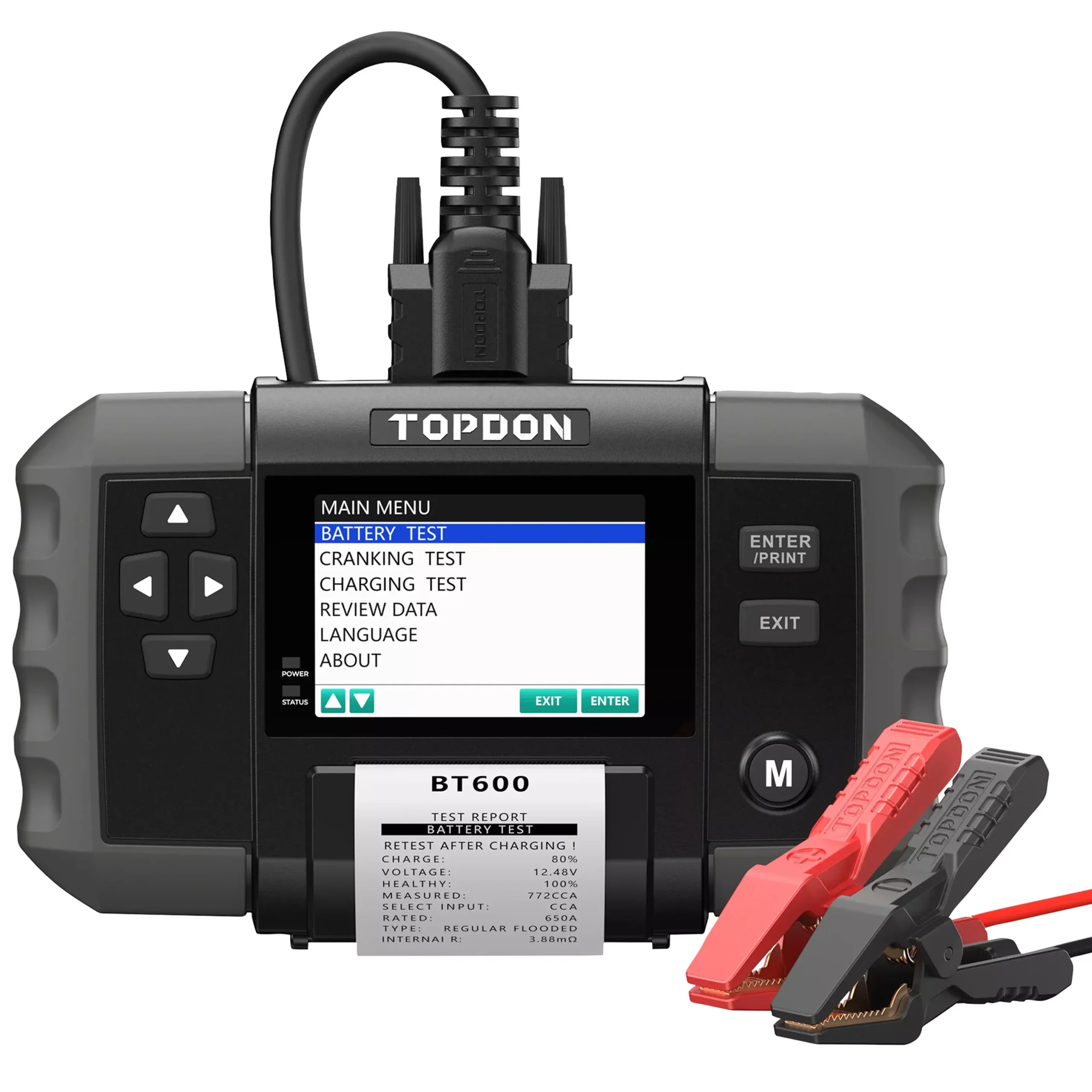 Topdon BT600 Battery Tester With Printer