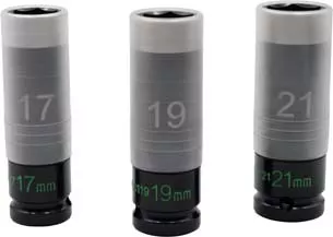 VMTWLS100 1/2" Drive 3 Piece Thin Wall Impact Lug Nut Socket Set
