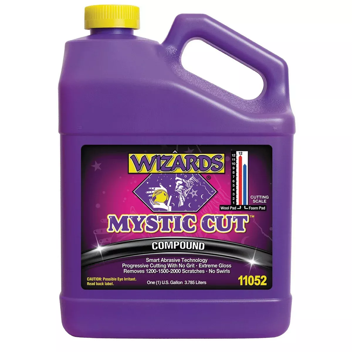 Wizards Products MYSTIC CUT 11054 Smart Abrasive Buffing Compound, 4 oz Bottle, Off-White, Liquid