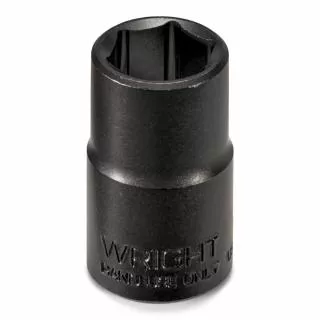 Wright Tool 3/8" Dr x 1/2" Socket, 6 Pt, Standard, Black