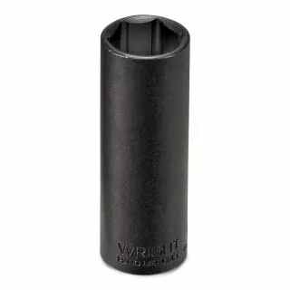 Wright Tool 3/8" Dr x 1/4" Socket, 6 Pt, Deep, Black